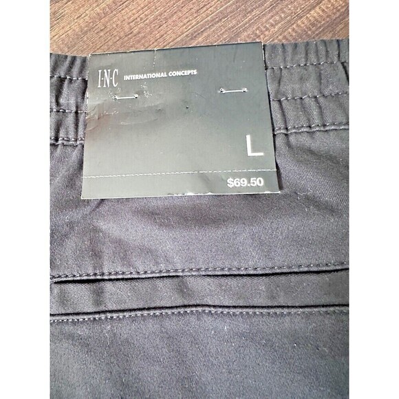 I.N.C. International Concepts Men's Cargo Pants James Twill Stretch Deep Black L - Picture 3 of 8